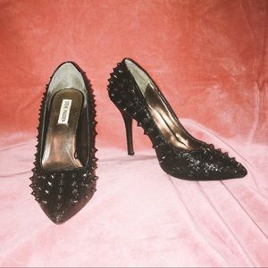 Steve Madden P-SPIKEE Stiletto Heels Black